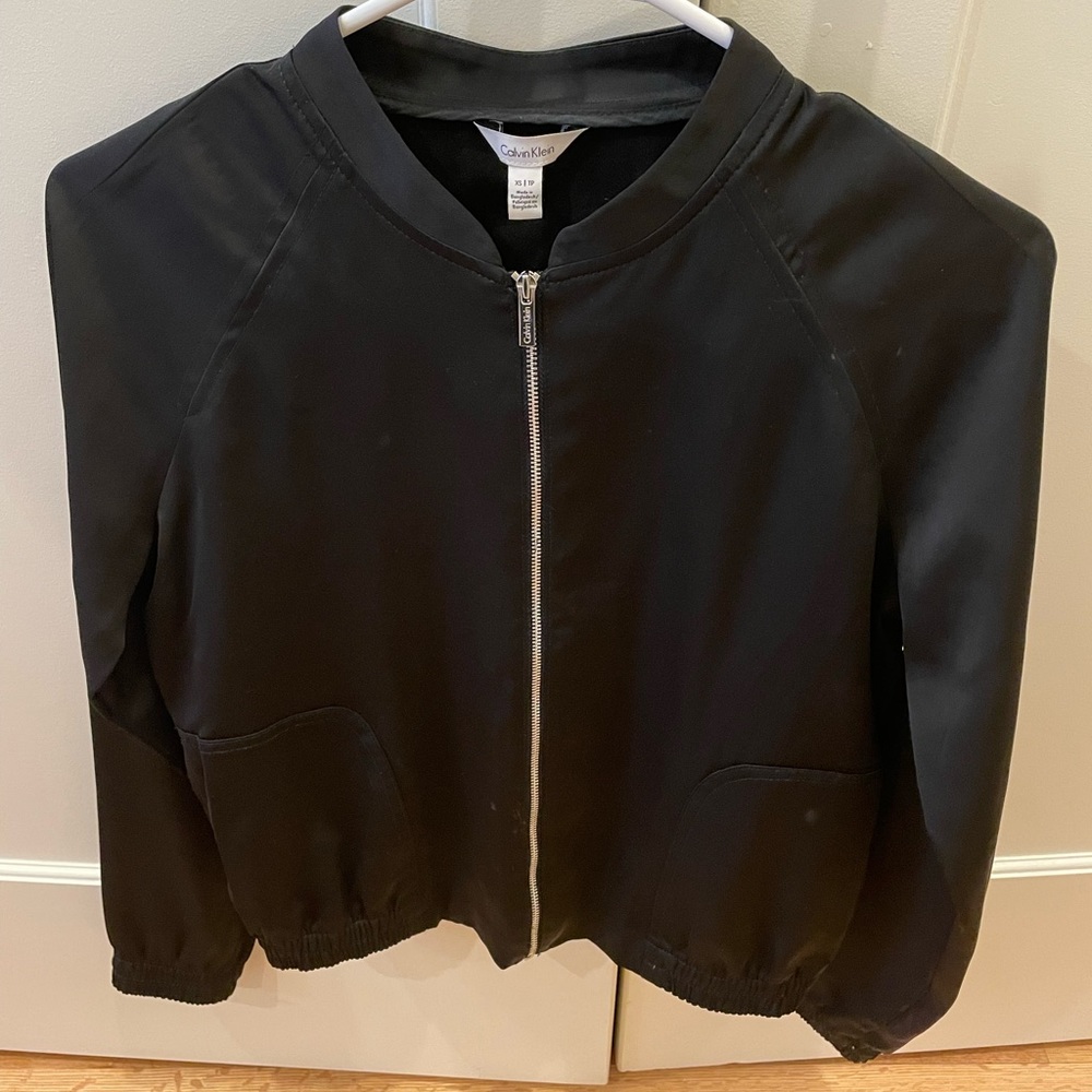 Black Calvin Klein bomber jacket size XS